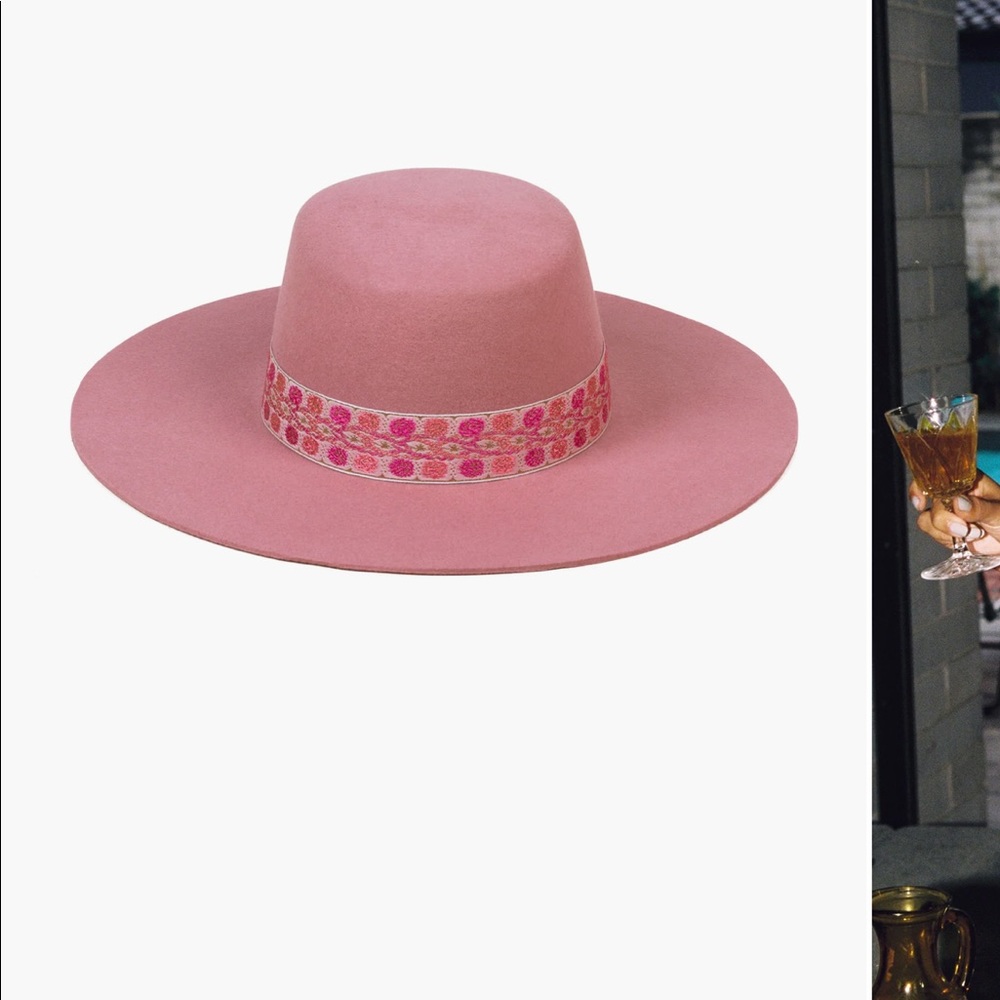 Lack of Color Pink Wide Brim Hat